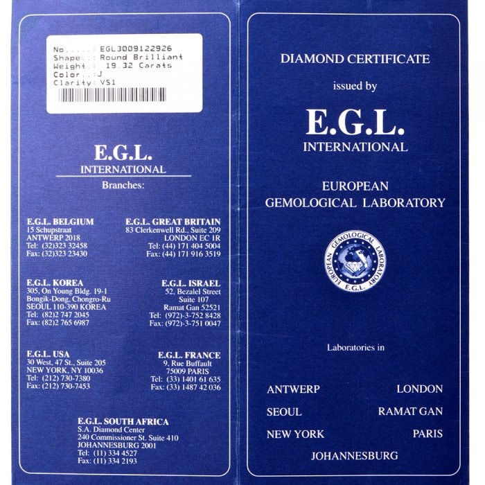 Certificat EGL