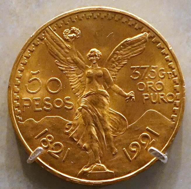 Expertise de pièces d’or 6 Pièce d’or mexicaine de 50 pesos de 1921, face à la Victoire ailée